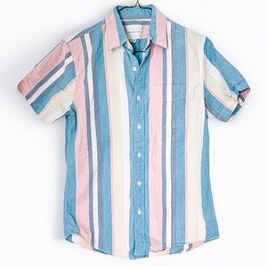 American Eagle Outfitters Multicolor Striped Casual Button Down Shirt XS